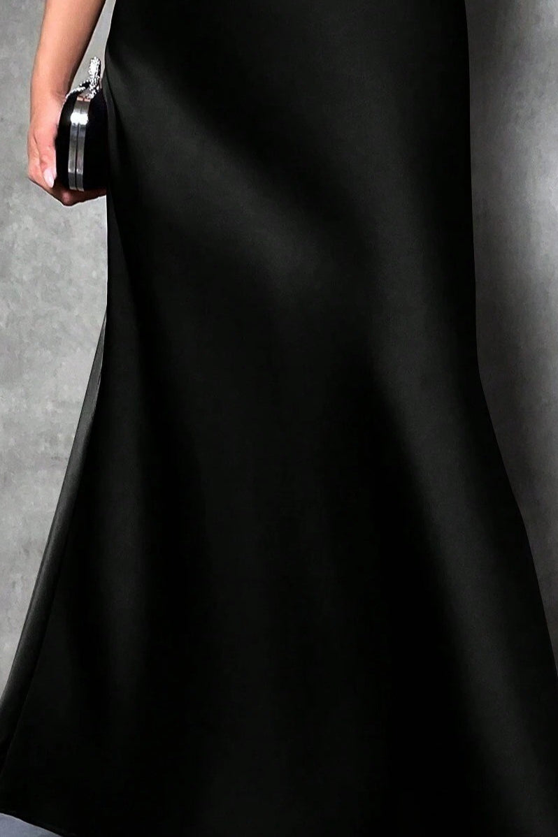 Silky High Waist Satin Maxi Skirt