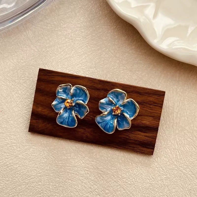 Blue Flower Earrings