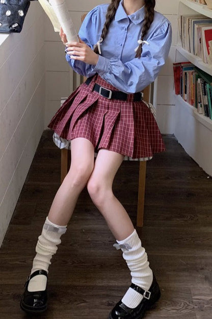 Plaid Pleated Skirt