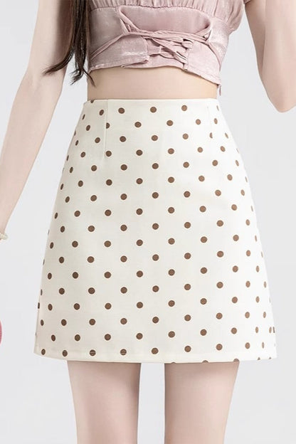 Polka Dot A-line Skirt