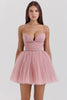 French Rose Tulle Mini Dress -