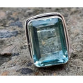 Elegant Blue Crystal Ring
