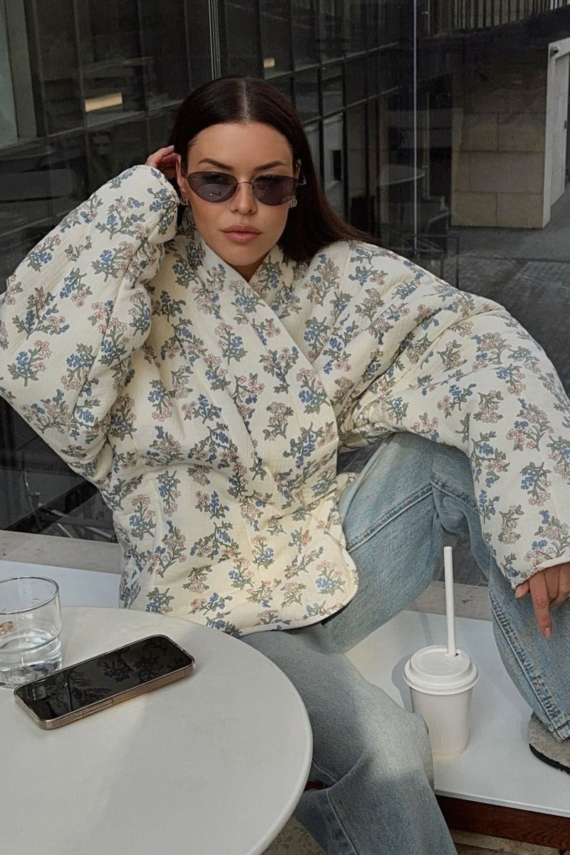 Print Quilted Coat