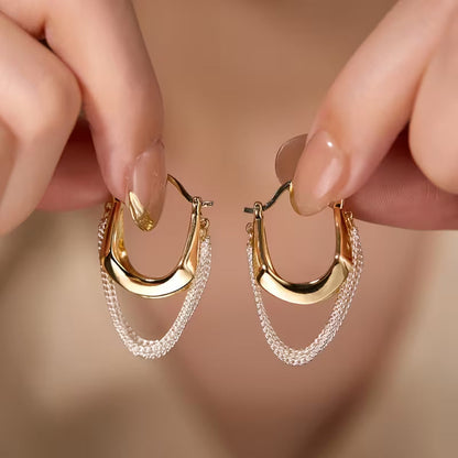 Golden Drop Clip-on Earrings
