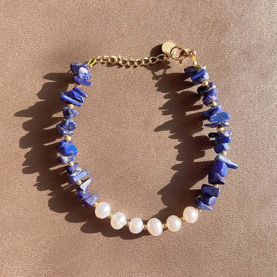 Lapis Lazuli Pearl Bracelet