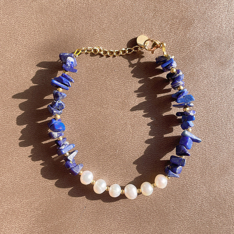 Lapis Lazuli Pearl Bracelet