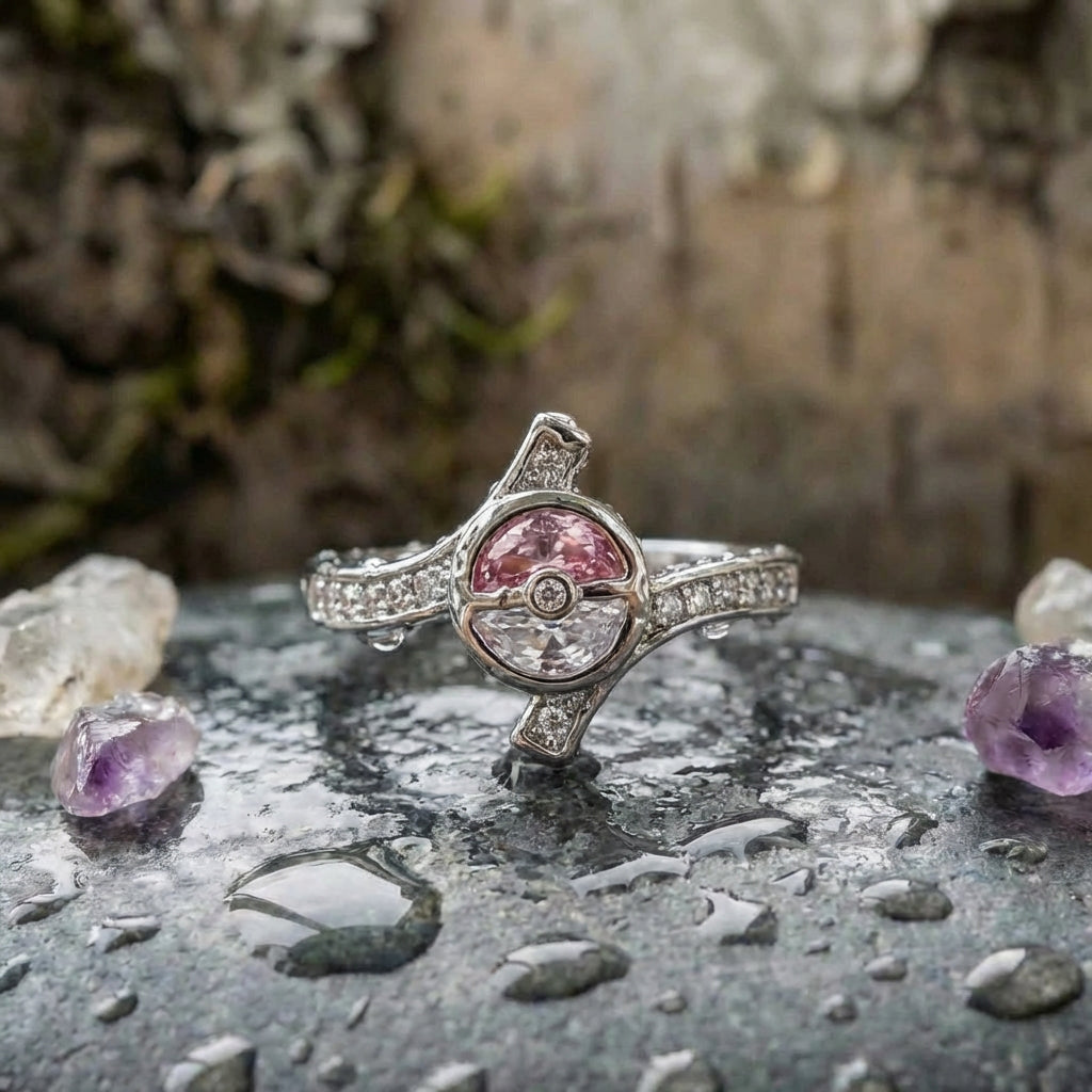 Elegant Pink Zircon Ring