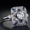 Vintage Diamond Sapphire Ring