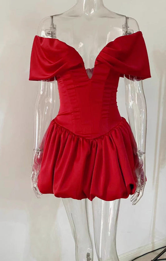 V-neck Fishbone Bodycon Mini Dress _ Party Outfit