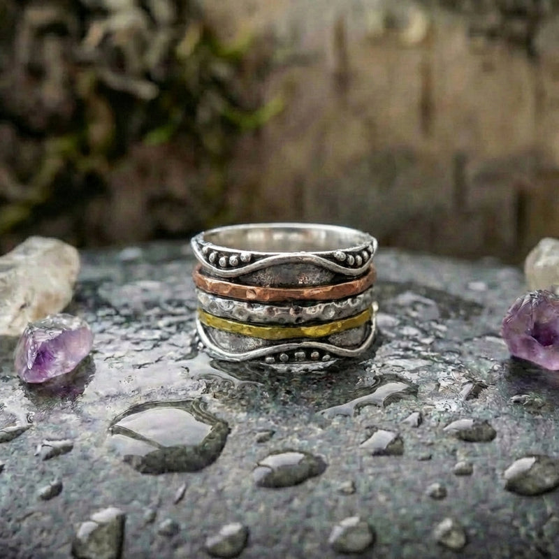 Bohemian Layered Metal Ring