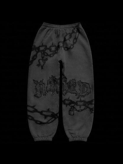 Multi Color Chain Print Sweatpants