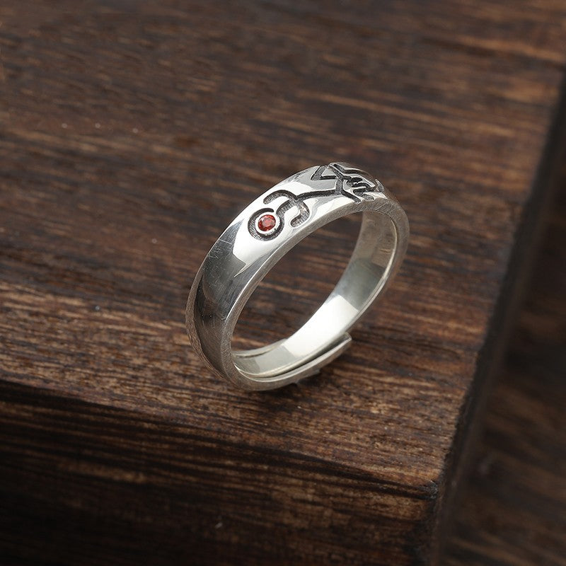 Vintage Garnet Silver Ring