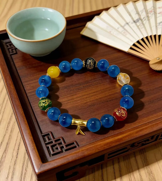 Elegant Blue Agate Bracelet