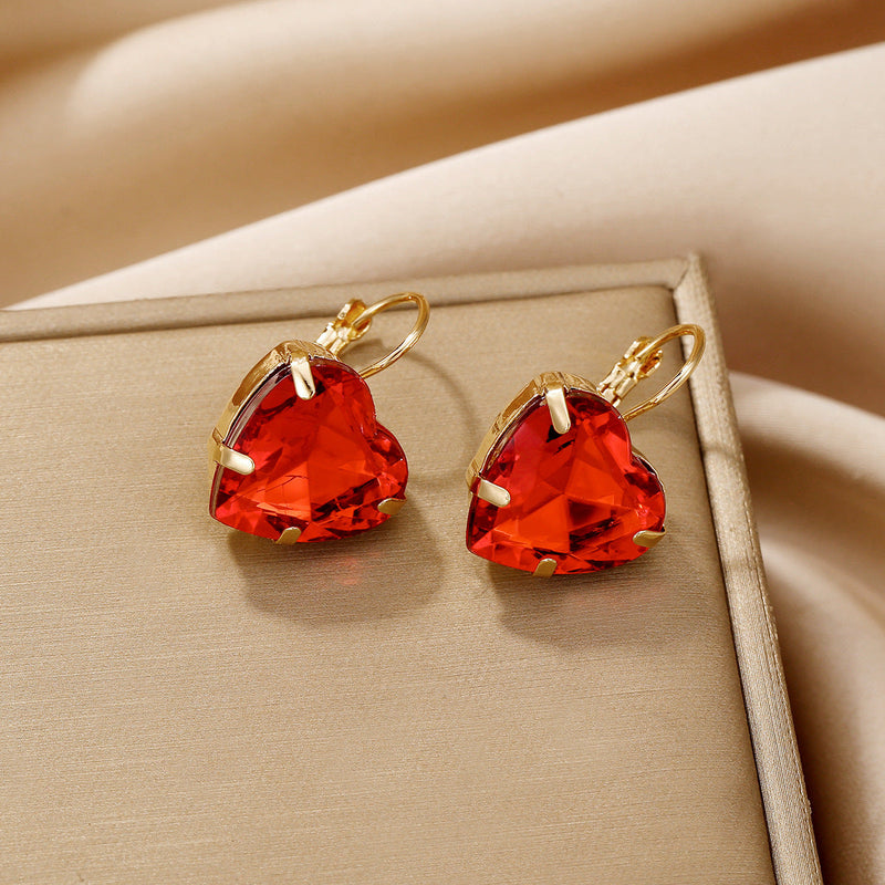 Elegant Red Crystal Earrings