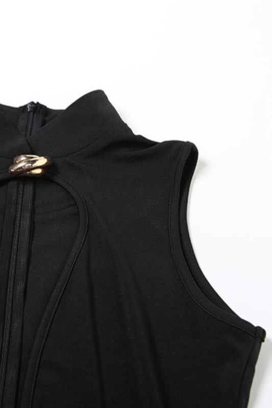 Sheer Sleeveless Bodycon Mini Dress