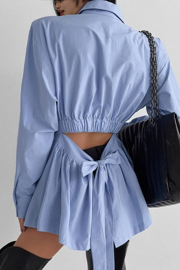 Cotton Tie Blouse