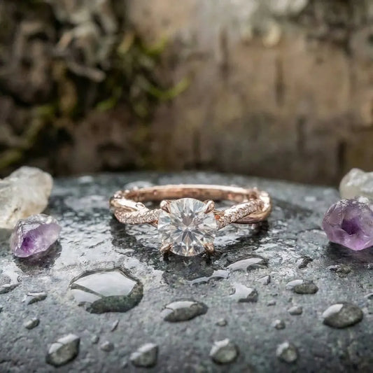 Elegant Rose Gold Diamond Ring
