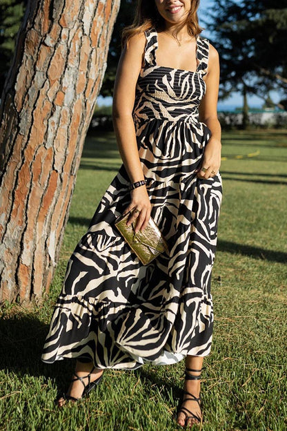 Sling Swing Floor Mopping Dress Beach Long Dress
