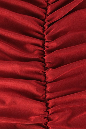 Red High Neck Maxi Dress