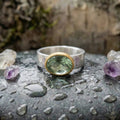 Vintage Green Rounded Stone Ring