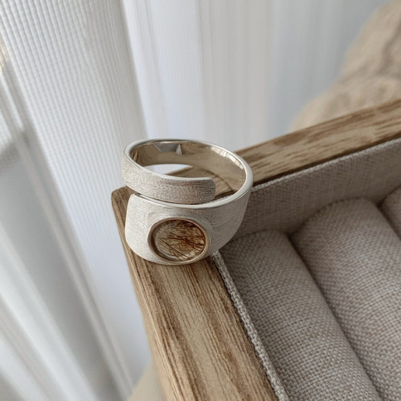 Minimalist Rutile Quartz Ring