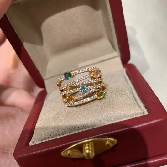 Elegant Multistone Ring