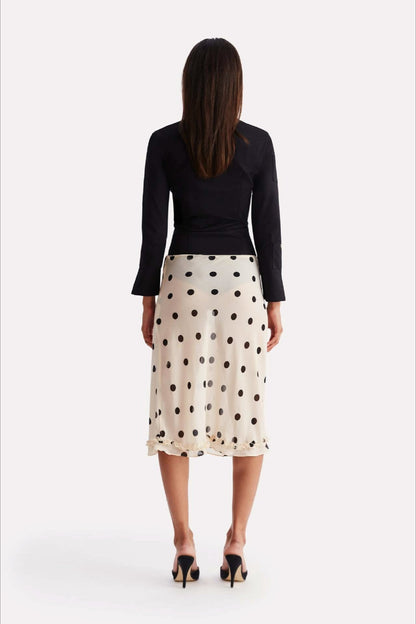 Polka Dot High Waist A-line Skirt