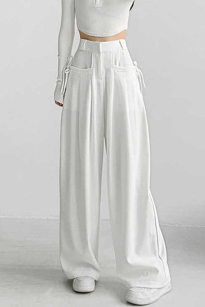 High Waist Fluid Wide Leg Pants