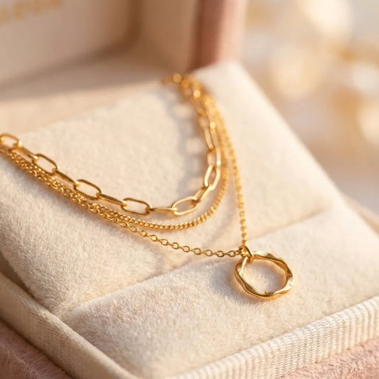 Gold Vintage Layered Necklace