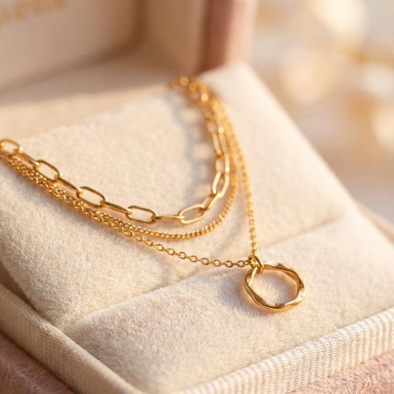 Gold Vintage Layered Necklace