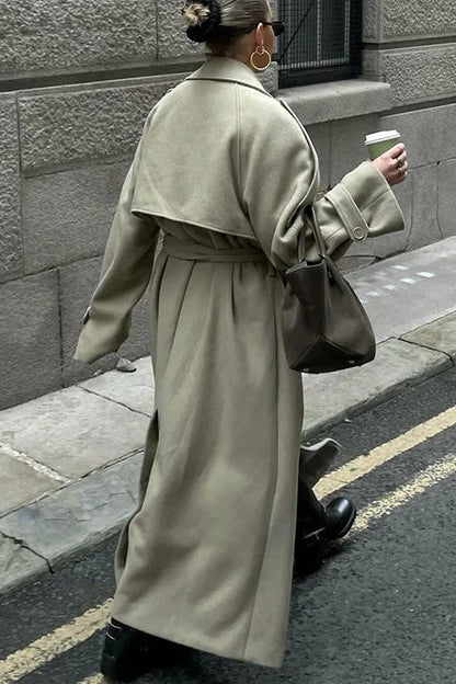 Double Breasted Belted Overcoat
