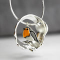 Sterling Silver Robin Moon Circle