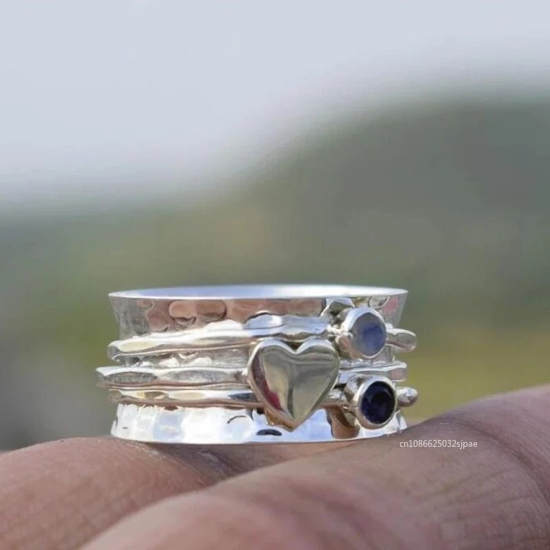 Vintage Heart Spinner Ring