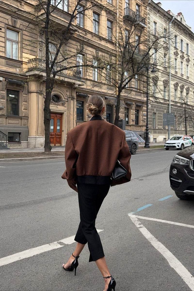 Padded Shoulder Coat