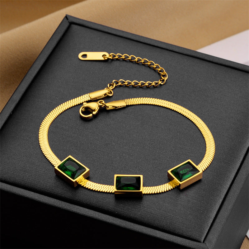 Elegant Emerald Bracelet
