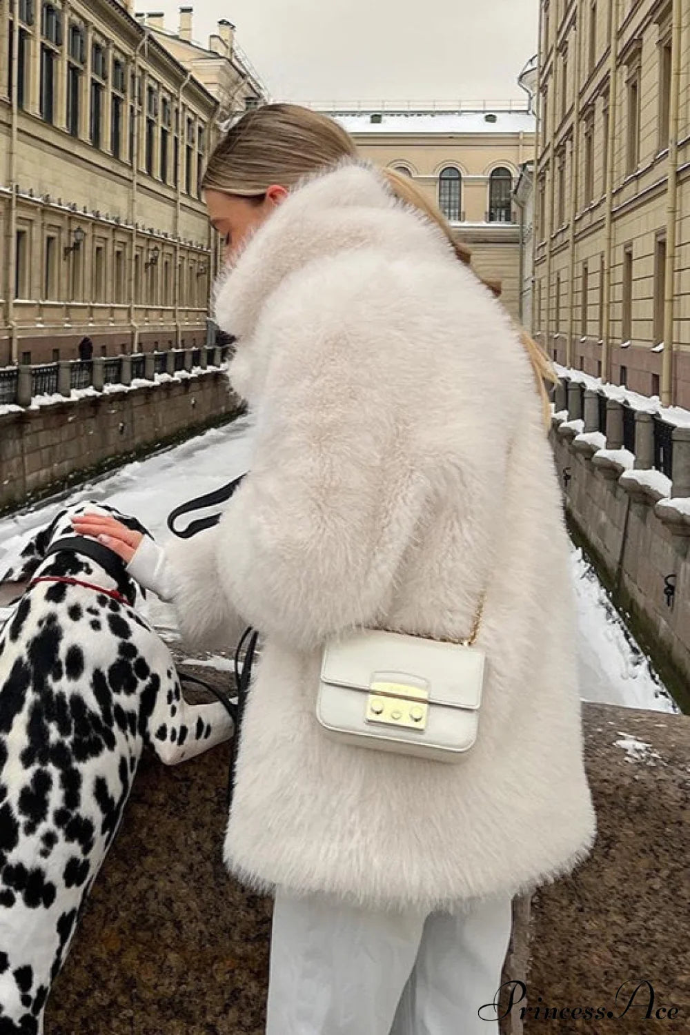 Eco Faux Fur Cropped Coat