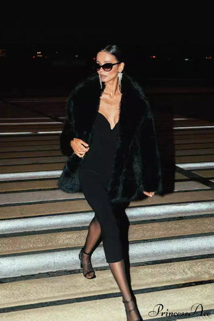 Eco Faux Fur Cropped Coat