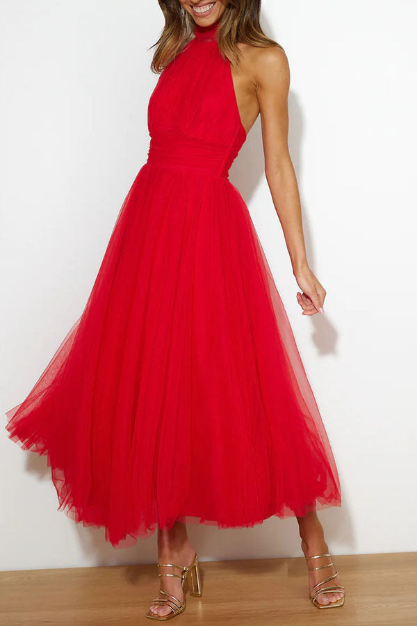 French Fairy, Ethereal Chiffon Patchwork Detail Suspender Long Dress
