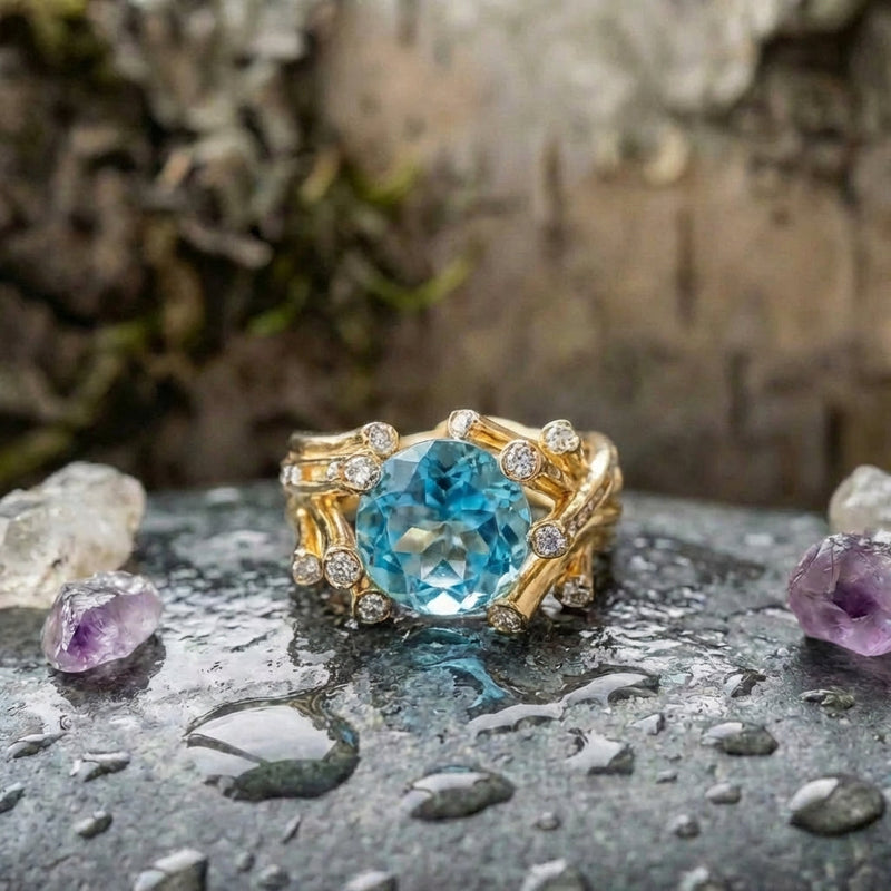 Elegant Blue Topaz Ring