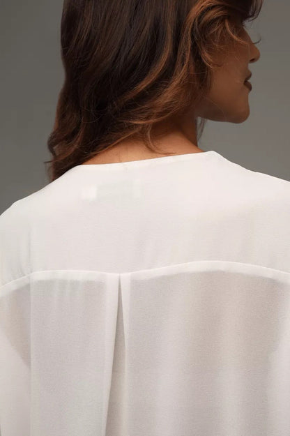 V-neck Ruffled Flare Sleeve Blouse