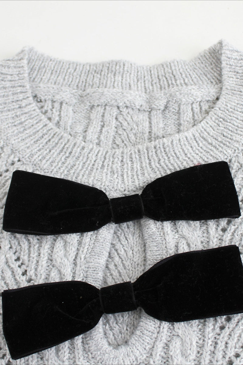 Color Long Sleeve Knit Sweater Dress