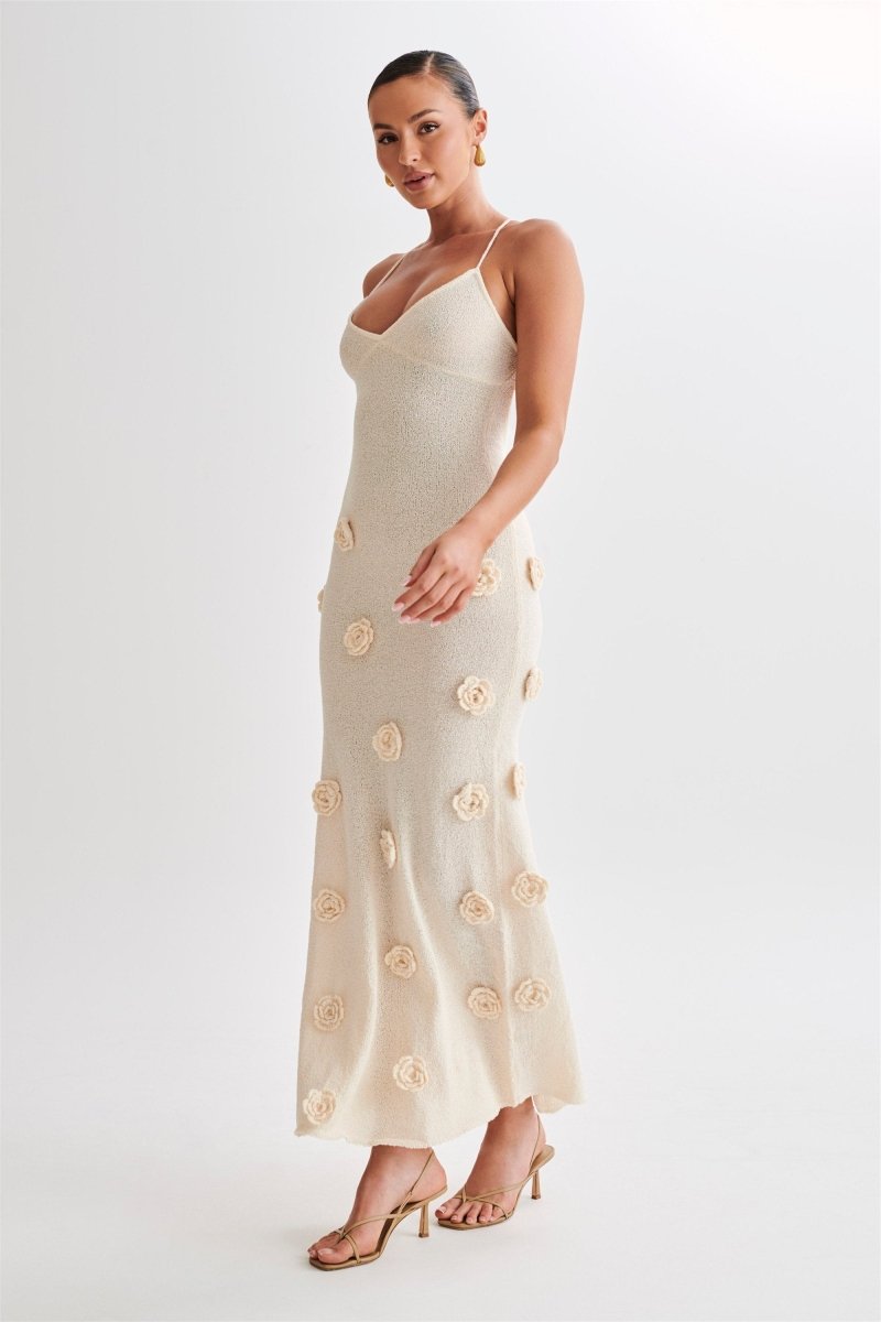 Edwina V-neck Knitted Maxi Dress