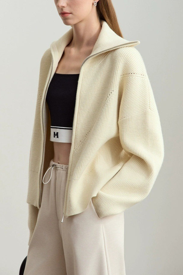 Slouchy High Neck Loose Sweater