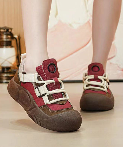 Green Cross Strap Platform Flat Shoes