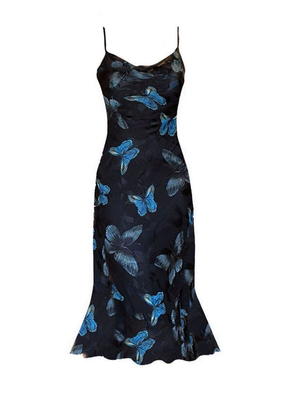 Butterfly Slip Dress No Cardigan