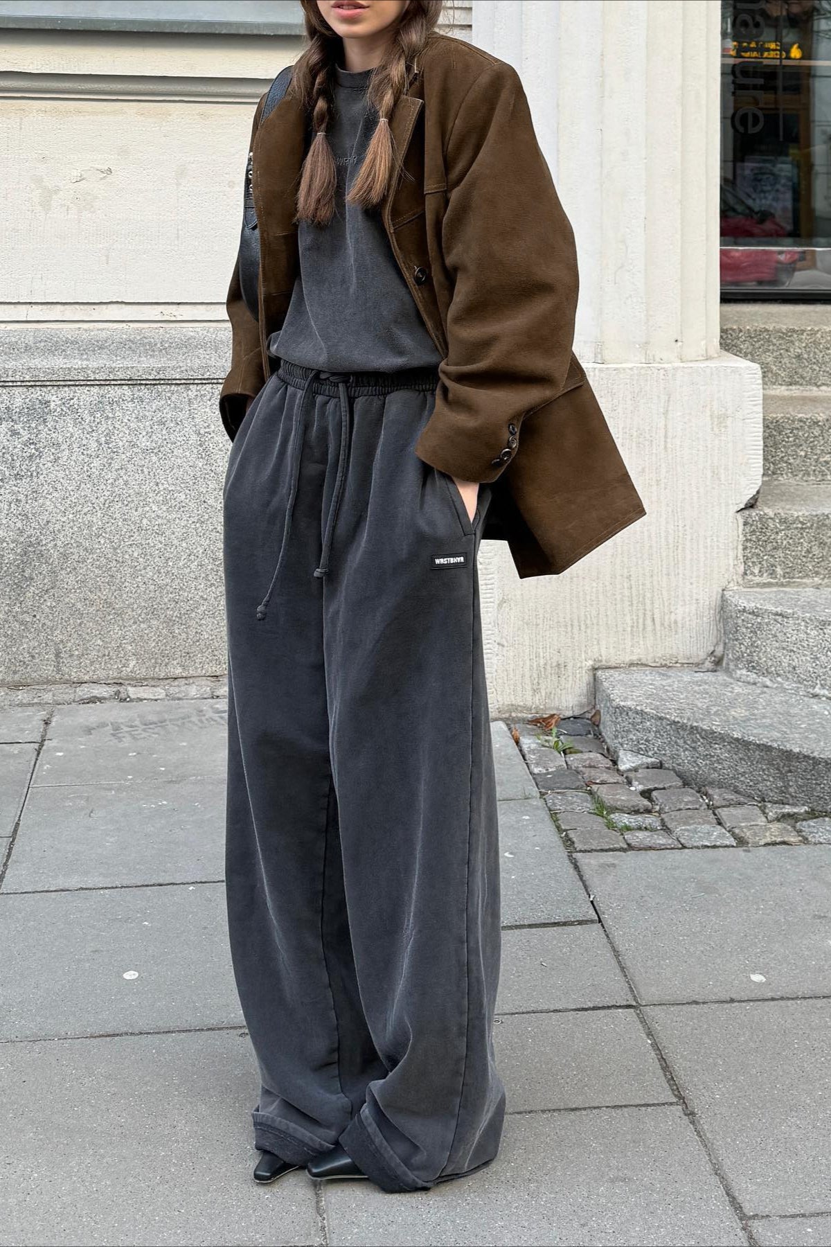 Retro Suede Notch Collar Coat