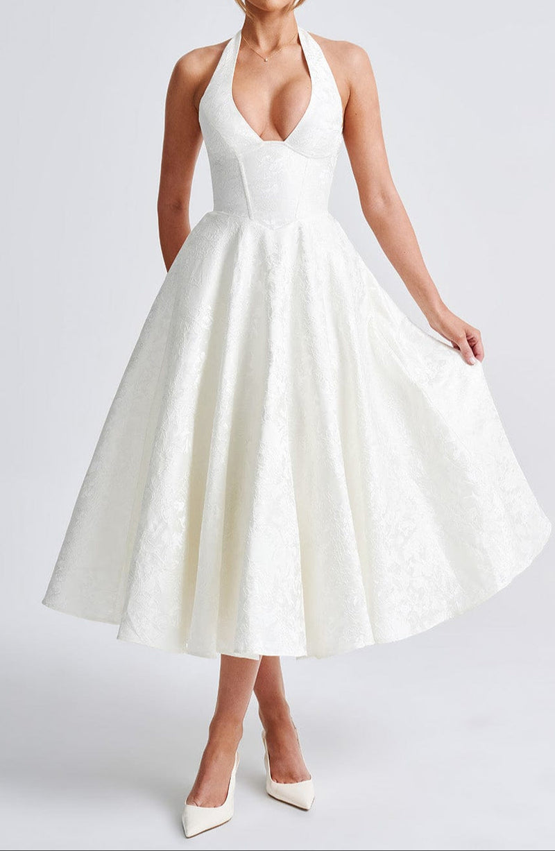 Clara Midi Dress - Ivory