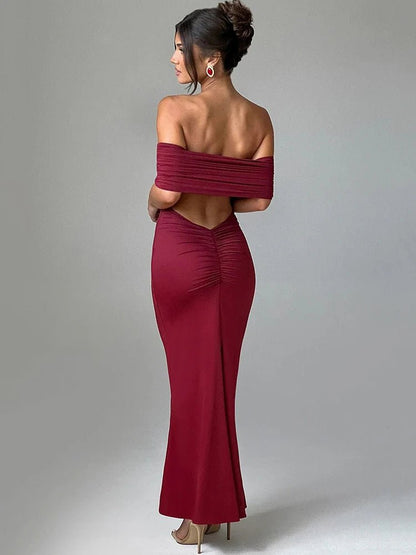Strapless Black Maxi Dress