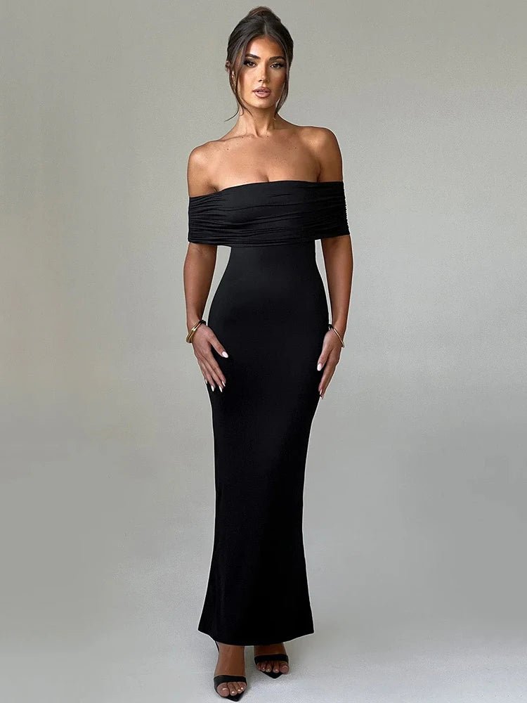 Strapless Black Maxi Dress