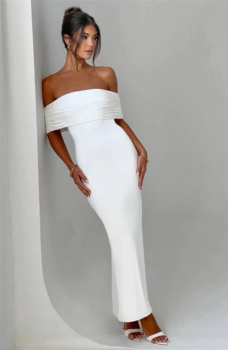 Strapless Black Maxi Dress